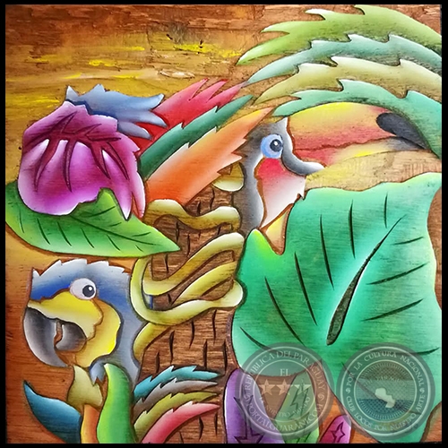 Xilopintura de Cayetano Cuquejo - Serie Fauna y Flora - Año 2019